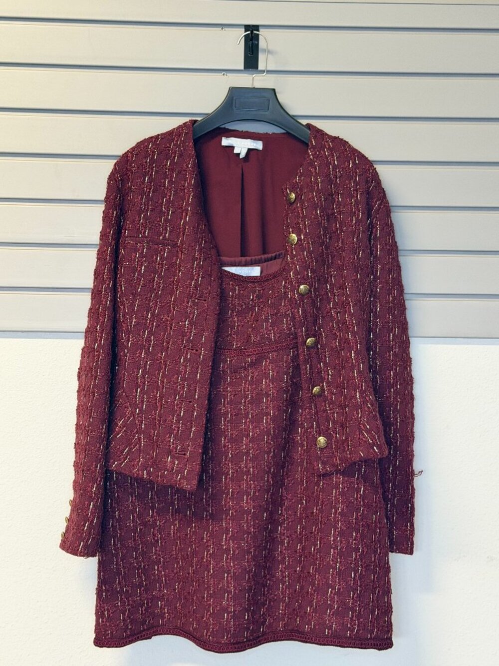 Hill House The Valentina Jacket Tweed Blazer and The Bennet Mini Dress Set